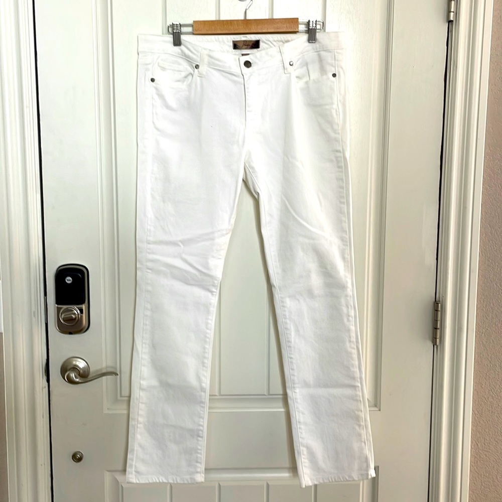 White Paige Peg Straight Leg Jeans